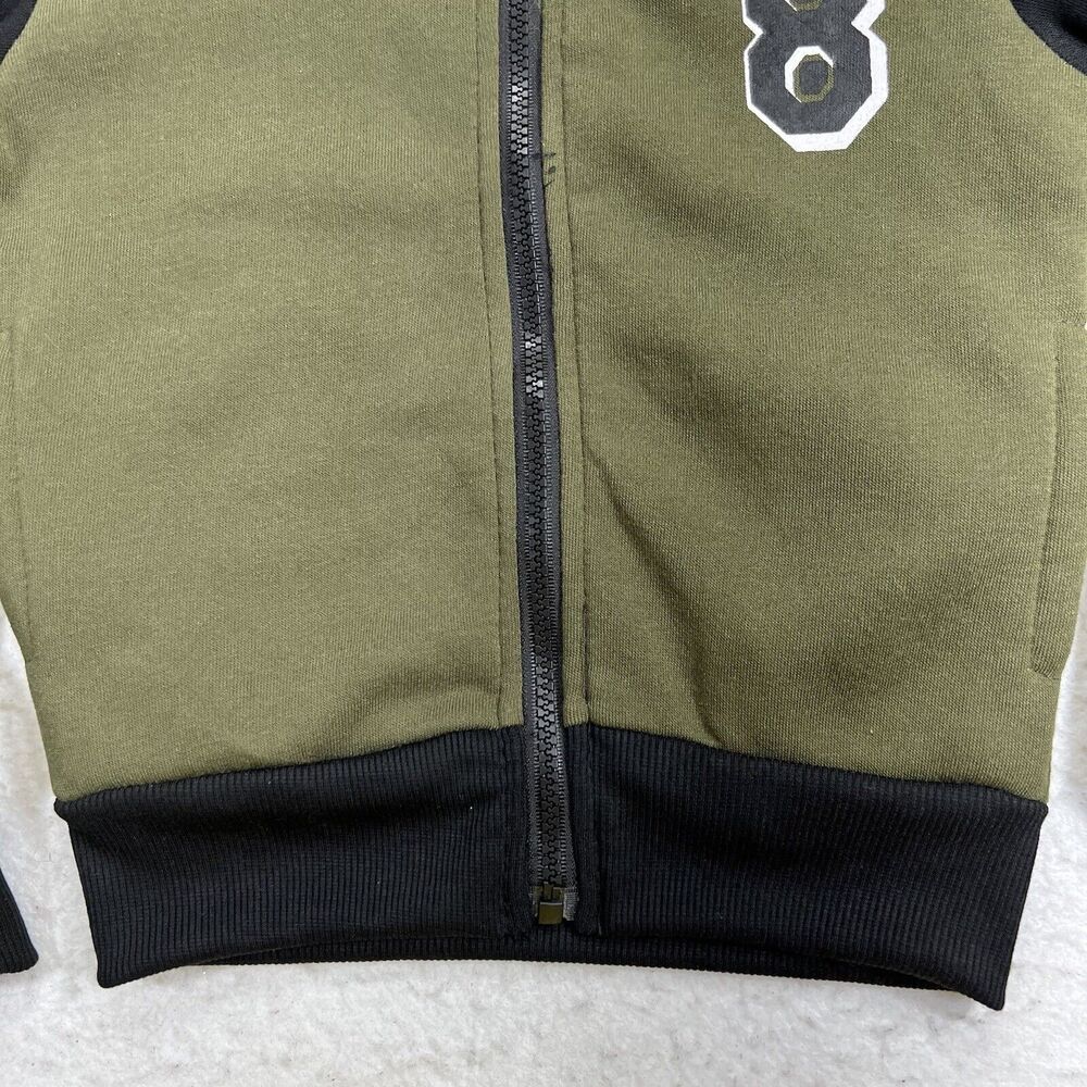 SuperNova Youth Boys Size 4 Olive Green California Cali 8 Full Zip Hoodie NWT - Picture 6 of 12